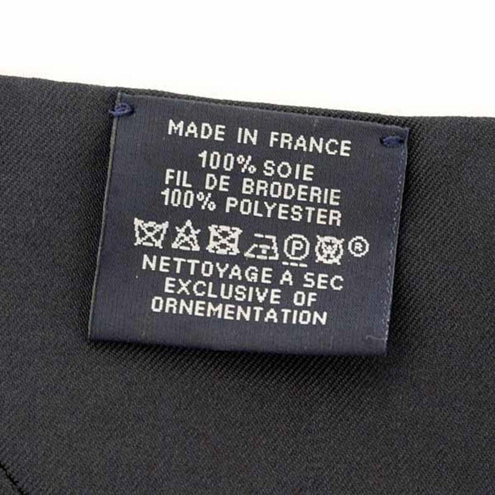 HERMES Black Silk Scarf - Picture 4 of 6